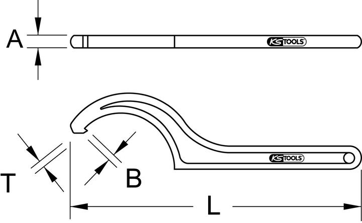 Actual product image KS Tools BRONZEplus hook wrench (34 mm, 35 mm, 36 mm)