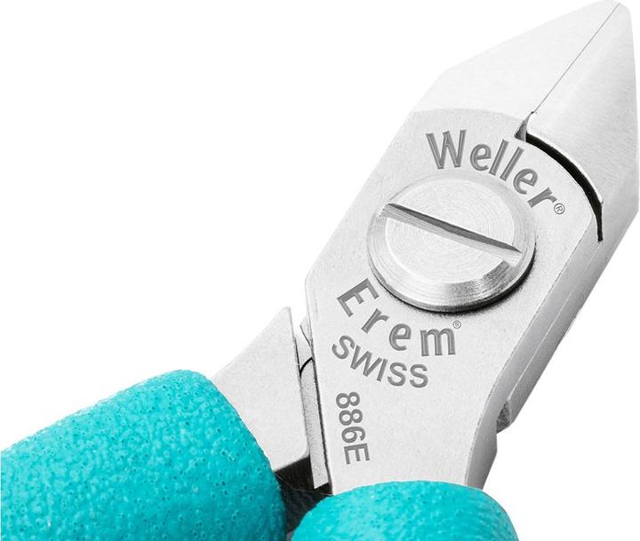 Actual product image Weller Erem Side cutters 886E, bevelled head, ESD (120 mm)