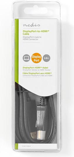 Image du produit Nedis DisplayPort - HDMI CCGB37100BK (2 m)