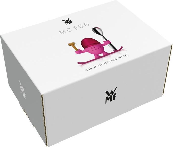 Productafbeelding WMF Eierdopje met lepel Grappig eierdopje Kinderen Plastic McEgg Roze (1 x)