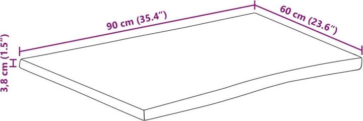 Image du produit vidaXL Tischplatte (90 x 60 cm)