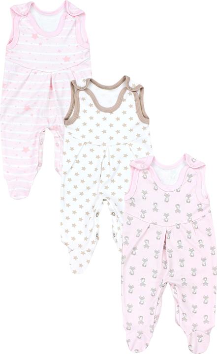 Beige, Fuchs, Rosa, Sterne, Streifen