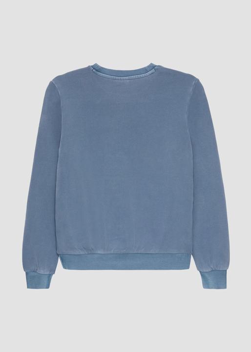 Produktbild s.Oliver Sweatshirt Sweatshirt mit Garment Dye und Schriftprint (S)