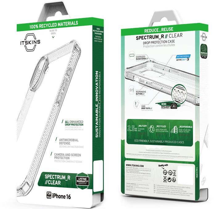 Immagine prodotto Itskins Custodia iPhone 16 (6.1") SPECTRUM R/CLEAR Trasparente (Apple iPhone 16)