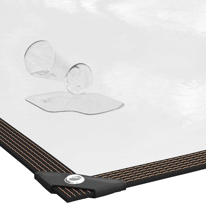 Produktbild VidaXL Transparente Plane mit Ösen 4x12 m Polyethylen durchsichtige Plane