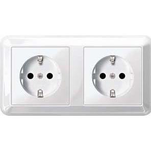 Merten, Steckdose, SCHUKO-Doppel-Steckdose, BRS, MEG2328-1219