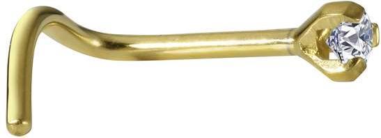 Produktbild Bijouteria Nasenpiercing (Zirkonia, Titan, PVD Beschichtung (goldfarben))