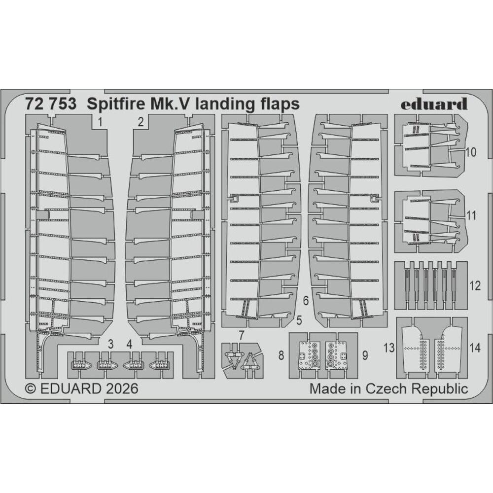 Eduard Spitfire Mk.V landing flaps for
