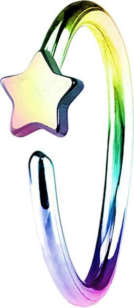 Immagine prodotto Star Piercing Anello micro piercing con stella colorata (Acciaio chirurgico 316L, senza ottone)