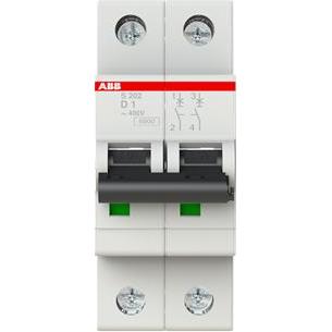 Thumbnail - ABB, Schutzschalter, S202-D1 Sicherungsautomat D-Char., 6 kA, 2CDS252001R0011