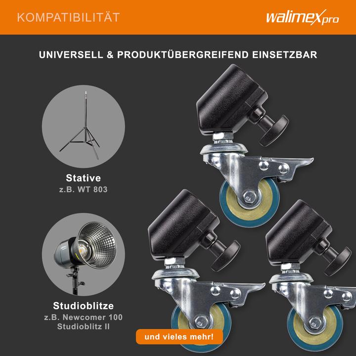 Produktbild Walimex pro Stativrollen Pro 3er Set (Stativfuss)