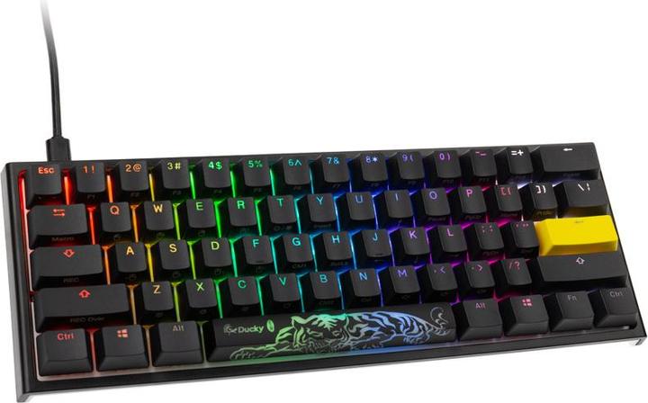 Actual product image Ducky ONE 2 Pro Mini Gaming Keyboard, RGB LED - Kailh White (US) (USA, Cable)