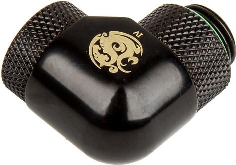 Actual product image Bitspower Adapter 90 degree G1/4 inch male to G1/4 inch female - rotatable on both sides