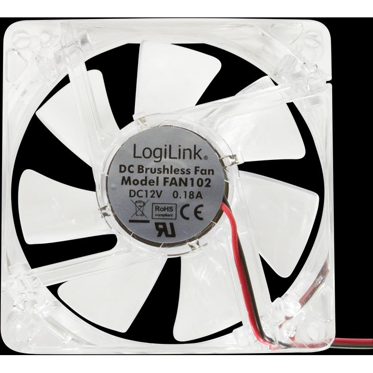 Thumbnail - LogiLink Fan102 (80 mm, 1 x), PC Lüfter, Grau