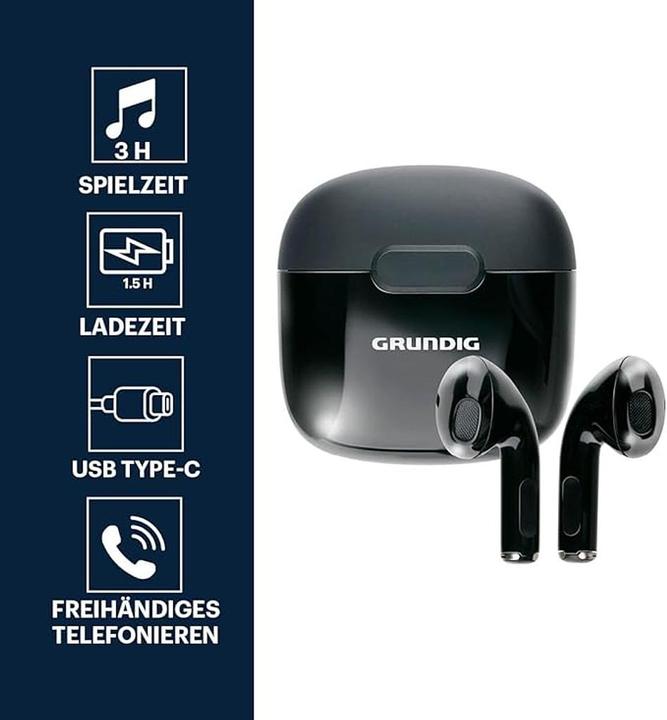 Actual product image Grundig Earbuds TWS 200mAh (NC, 3 h, Cable, Wireless)