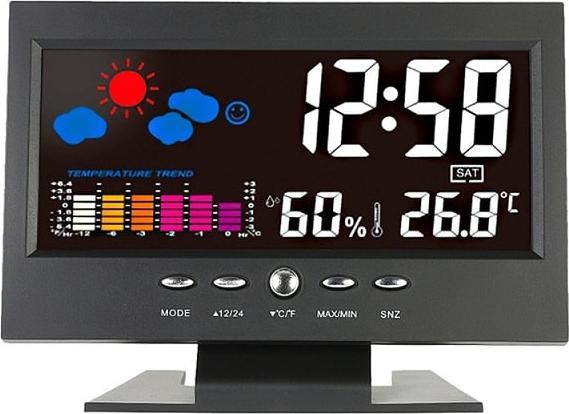 Produktbild JTI Digitale LED-Uhr, Alarm, Temperatur und Datum