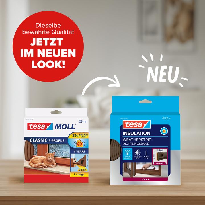 Actual product image tesa P-profile rubber seal (0.30 kg, Brown)