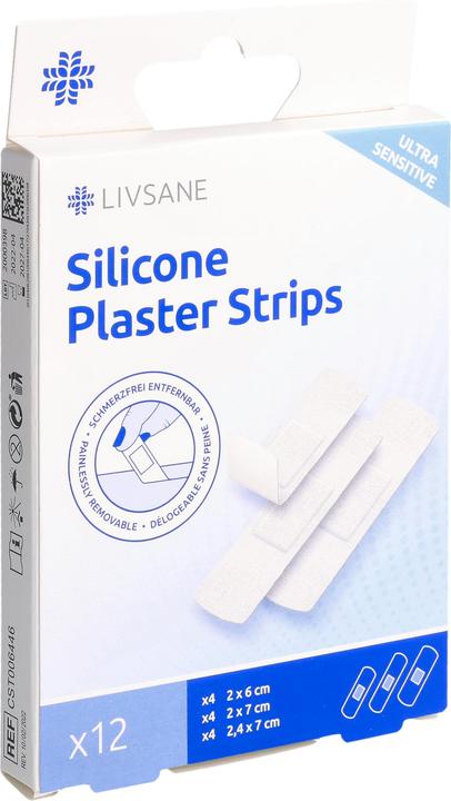 Actual product image Livsane sparadraps en silicone ultra sensitive (12 x)