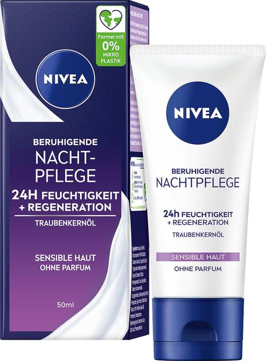 Actual product image NIVEA Beruhigende Nachtpflege (50 ml, Night cream, Up to SPF 10)