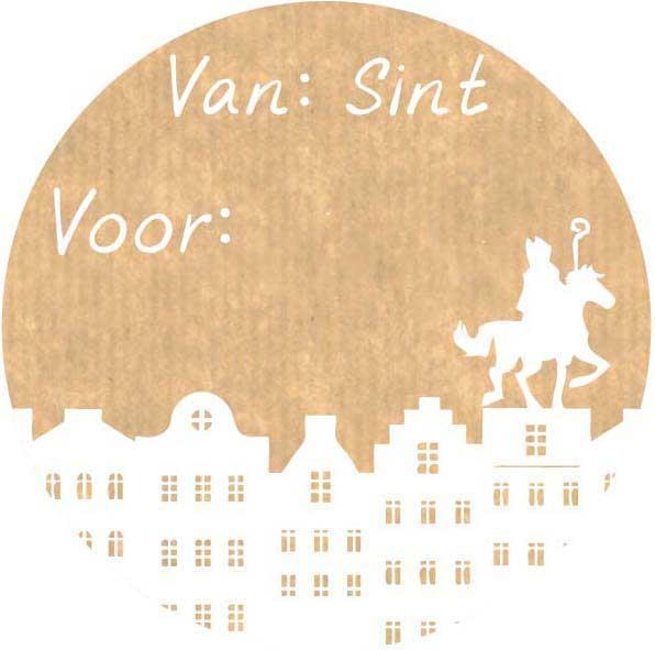 Actual product image Haza Witbaard Kraft-Nikolaus-Etiketten, 1000 Stück.