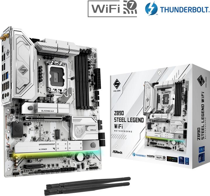 Productafbeelding AsRock Ćwiczenia praktyczne Z890 Steel Legend WiFi (LGA 1851, Intel Z890, ATX)
