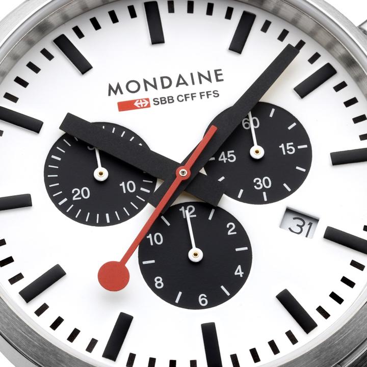 Actual product image Mondaine Neo Vegan (Chronograph, Swiss made, Analogue wristwatch, 41 mm)