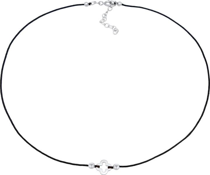 Actual product image Elli Choker, Cloverleaf (No gemstones, 925 sterling silver, Nylon, 36 cm)