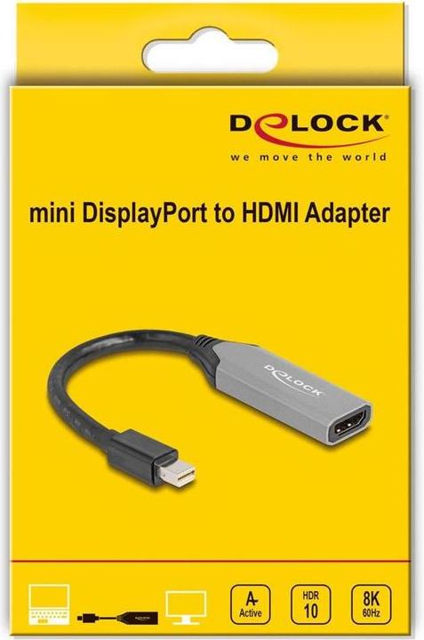 Actual product image Delock Mini DisplayPort to HDMI Adapter 8K with HDR (HDMI, 15 cm)