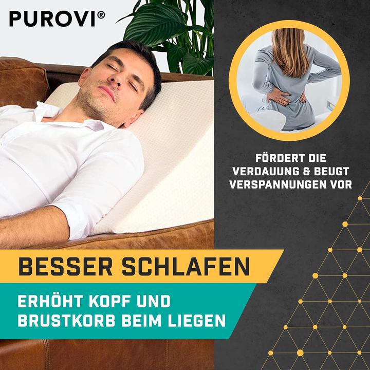 Immagine prodotto Purovin Keilkissen für Bett und Couch (30 x 50 cm)