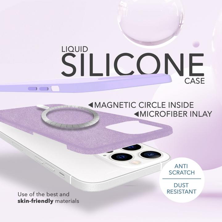 Produktbild Nalia Liquid Silikon Hülle mit MagSafe Funktion & 2x Display Schutzglas (Apple iPhone 14 Pro)