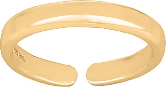 Immagine prodotto Leyda Anello per le dita dei piedi semplice (Argento 925, placcato oro 750 / oro 18 K)