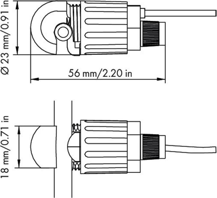 Actual product image Wago 855-8003. width: 23 mm, depth: 23 mm, height: 50 mm