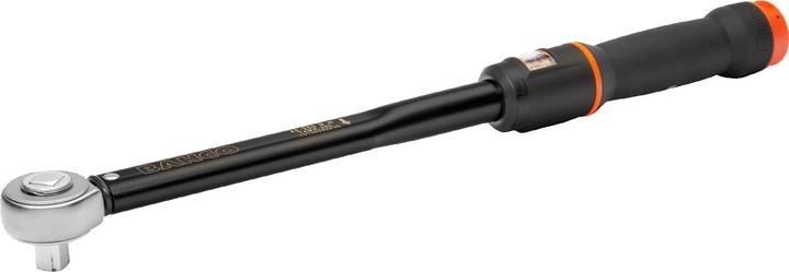 Bahco Mechanical click-on torque spanner, adjustable, with window scale & fixed through-ratchet (1/2", 20 - 100 Nm)