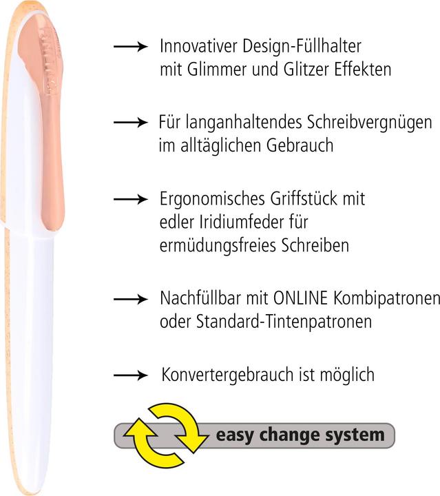 Image du produit Online Air Rose M 20166/3D White Rose stylo-plume (Blanc)