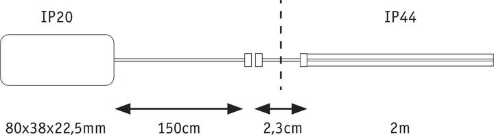 Produktbild Paulmann LumiTiles Slim Stripe COB (Warmweiss, 200 cm, Indoor)