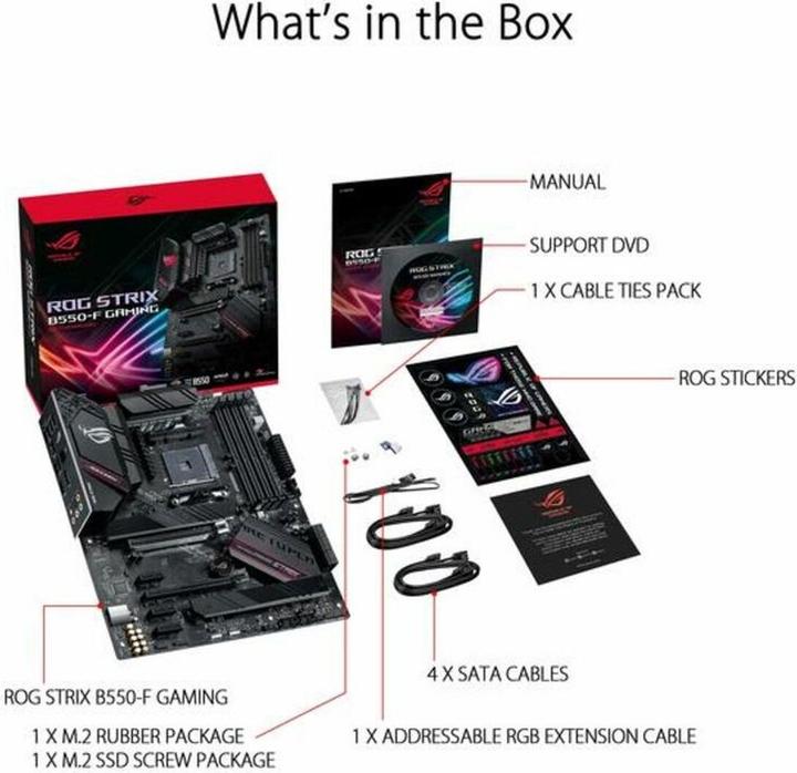 Immagine prodotto ASUS ROG STRIX B550-F GAMING (AM4, AMD B550, ATX)