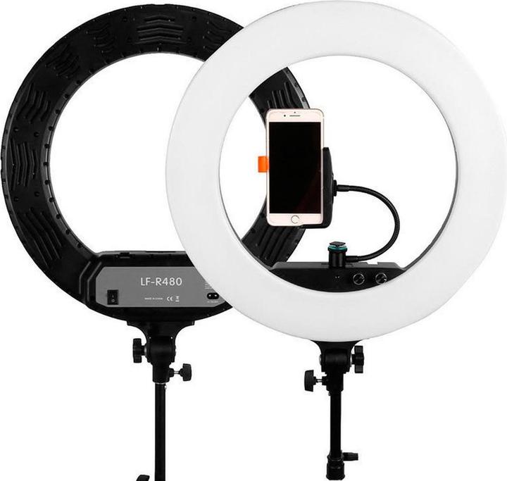 Image du produit Caruba Vlogger 18 pouces ronde LED Set PRO avec sac noir (Éclairage annulaire, Lumière vidéo)