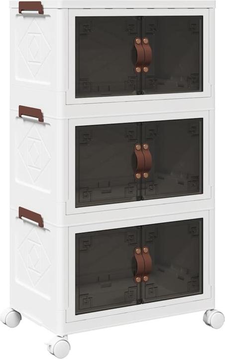 Actual product image vidaXL Storage box with wheels Stackable 3-tier 28 L (28 l)