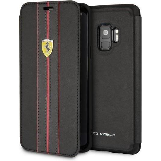 Ferrari Book FESURFLBKTS9BKR S9 G960 black / black Urban (Samsung Galaxy S9), Smartphone Hülle, Schwarz