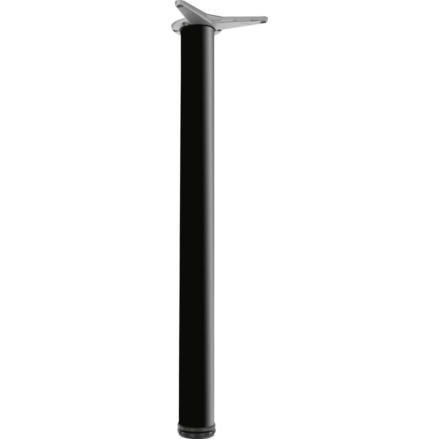 Camar, Tischbeine + Tischgestell, Tischfuss zylindrisch Tischbein ø 60mm Möbelbein L 700mm, Stahl schwarz lackiert