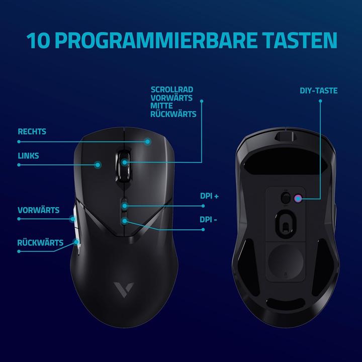 Produktbild Rapoo VT9PRO 4K+8K WL GAMING MAUS SW (Kabellos)