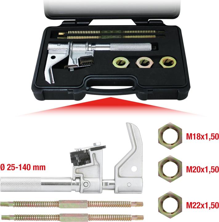 Immagine prodotto KS Tools Set di riparazione per filettature interne ed esterne, 25-140 mm, 6 pezzi.