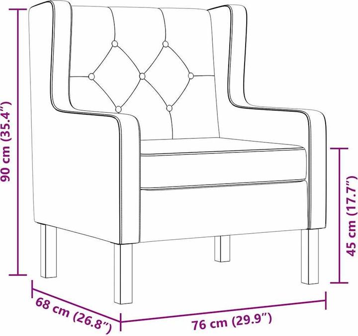 Actual product image vidaXL Sessel