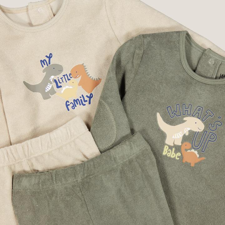 Produktbild La Redoute Collections 2er-Pack Frottee-Pyjamas Dinos (86)