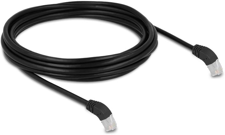 Produktbild Delock Patchkabel 45° unten gewinkelt Cat 6A, S/FTP, 5 m, Schwarz (S/FTP, CAT6a, 5 m)