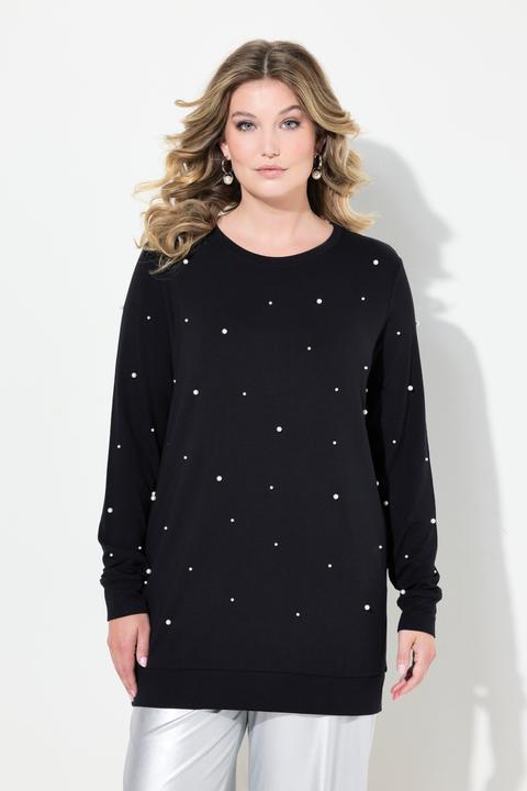 Produktbild Miamoda Sweatshirt, Zierperlen, Langarm (44)