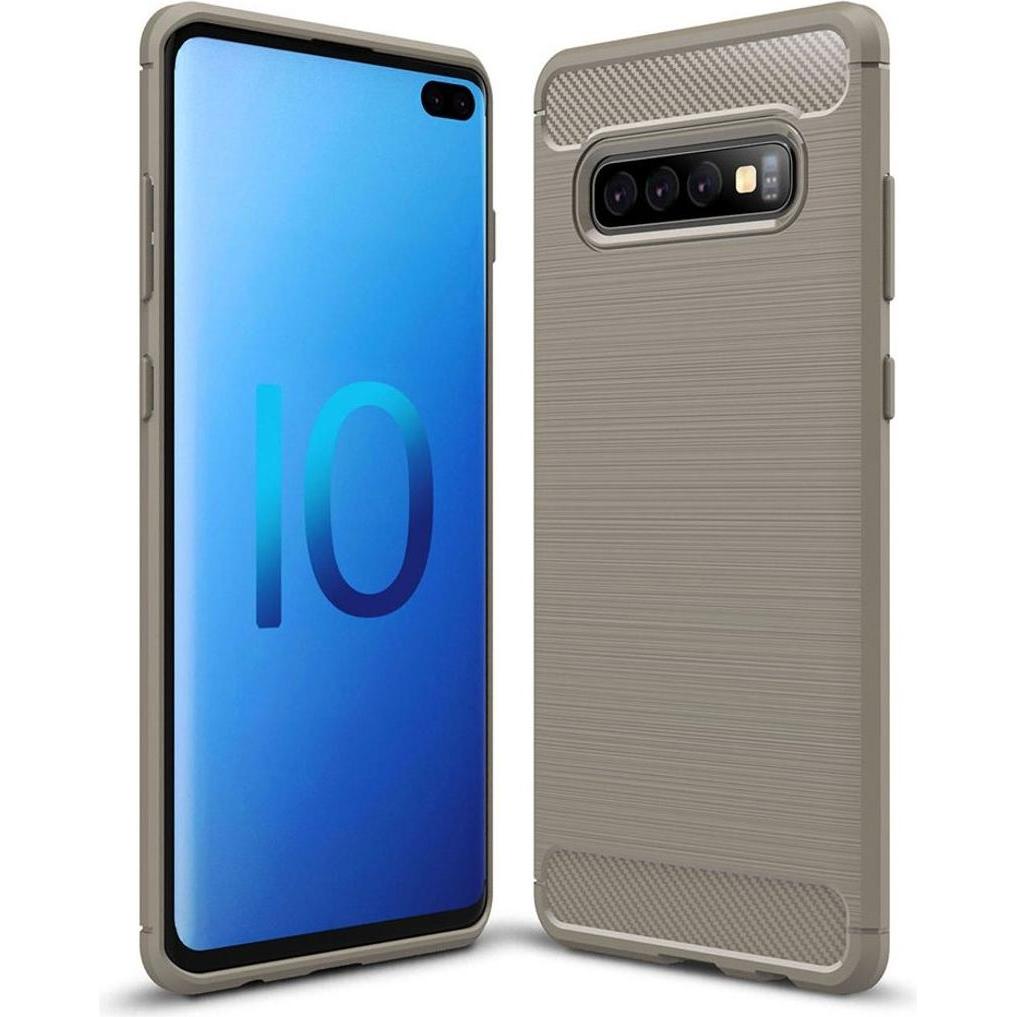König Design Handyhülle für Samsung Galaxy S10 Plus Schutzcase Backcover Bumper Etuis Grau (Samsung Galaxy S10+), Smartp...