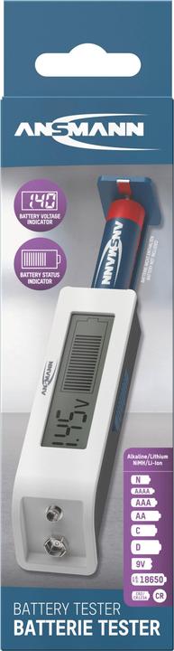 Actual product image Ansmann Universal battery tester LC display