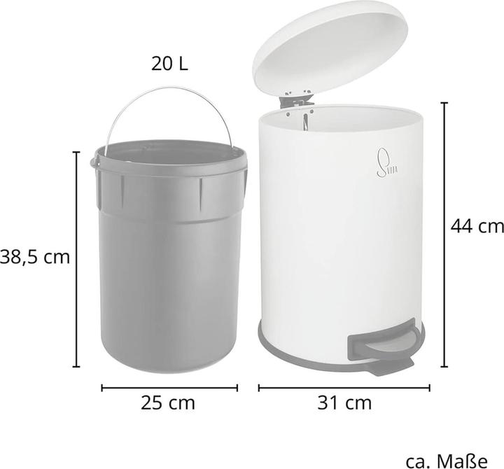Image du produit Svita T20 Poubelle Blanc (20 l)