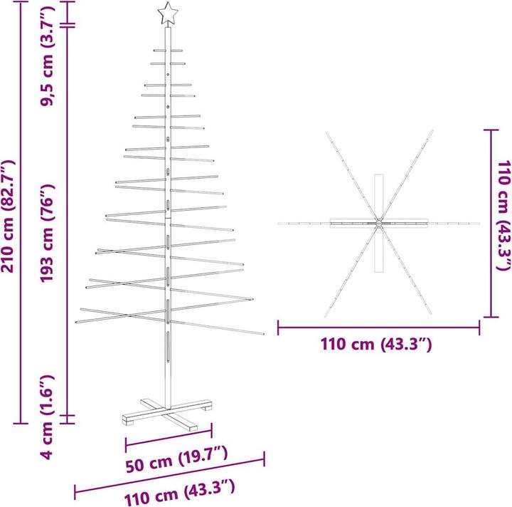 Produktbild vidaXL Weihnachtsdekoration (210 cm)